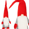 Skrzaty 3 szt. krasnal świąteczny, gnom welurowy czerwony