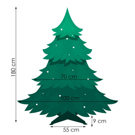 Choinka sztuczna premium 180 cm świerk kaukaski
