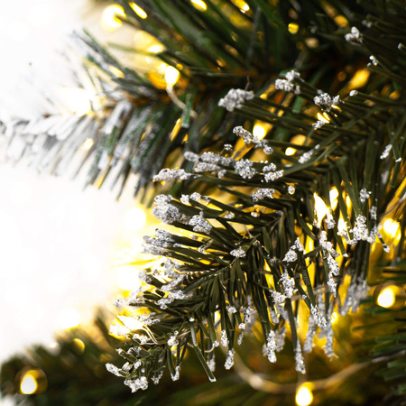 Choinka na pniu 180 cm sztuczna sosna diamentowa ośnieżona jak żywa