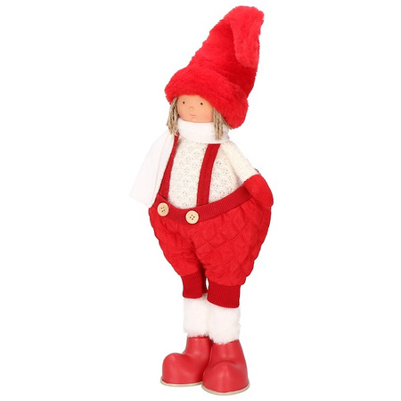 Laleczka 52 cm ozdoba świąteczna, figurka świąteczna, gnom czerwony