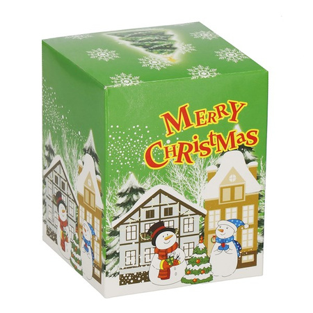 Tańcząca choinka na baterie 16 cm grająca ozdoba obrotowa