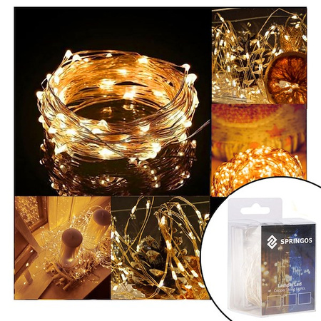 Lampki choinkowe 20 LED druciki mikro na baterie