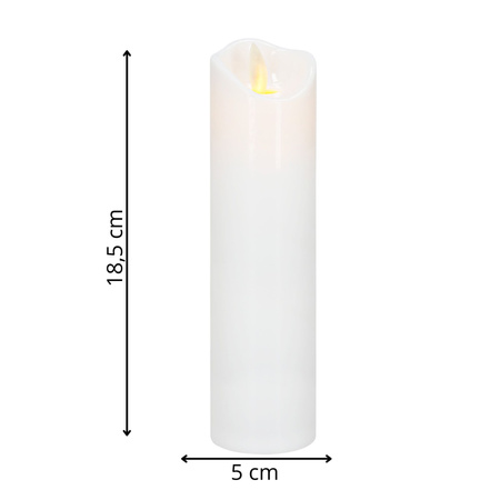 Świeczka na baterie 18,5 cm świeca LED świąteczna z ruchomym płomieniem, do stroików