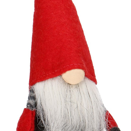 Skrzat 38cm ozdoba świąteczna, krasnal świąteczny, gnom siedzący