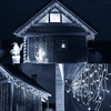 Kurtyna świetlna z pilotem 14,5 m girlanda 300 led lampki wewnętrzno-zewnętrzne sople zimny biały