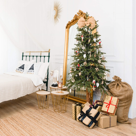 Zawieszki choinkowe 6 sztuk drewniane ozdoby świateczne