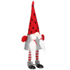 Para skrzatów świątecznych 40 cm krasnale, gnomy czerwono-szare