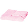 Narzuta na łóżko koc 70x160 cm pled cukierkowy róż, tłoczony na kanapę zygzak