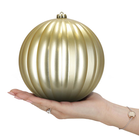 Duże bombki choinkowe 3 szt. ozdoby świąteczne 20,5 cm brokat złote