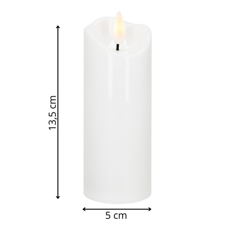 Świeczki na baterie 6 szt. 13,5 cm świece LED z ruchomym płomieniem, do stroików świątecznych