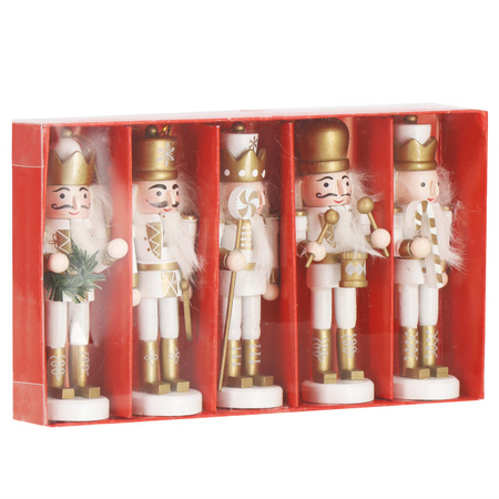 Zawieszki choinkowe 5 sztuk dziadek do orzechów drewniane ozdoby świateczne