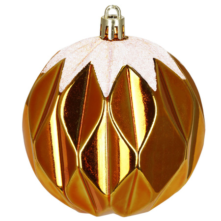 Bombki choinkowe 16 szt. ozdoby świąteczne zestaw 8cm biały, złoty