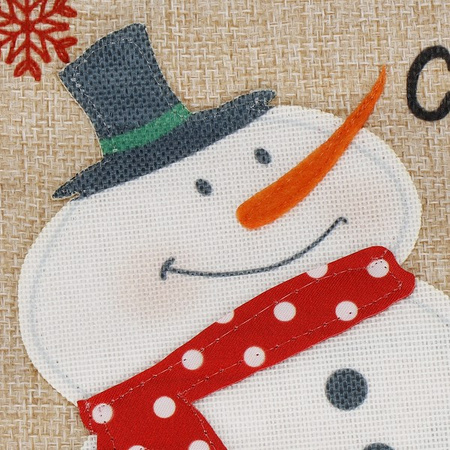 Worek na prezenty pod choinkę 28x21 cm torba świąteczna bałwan