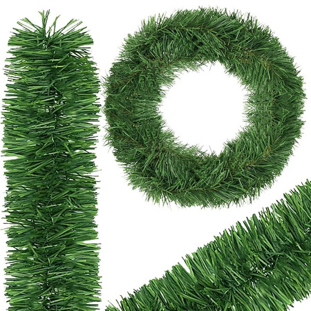 Girlanda świąteczna 800cm łańcuch choinkowy, zielony