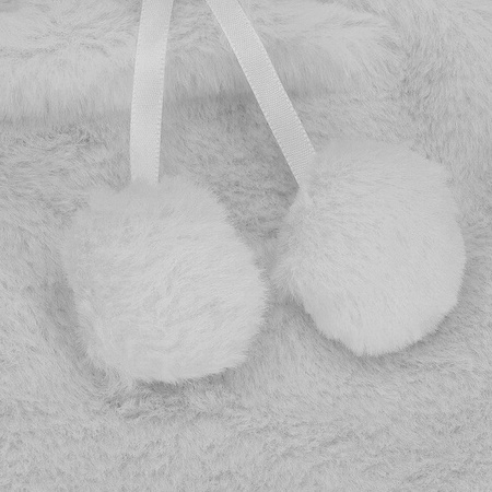 Ogrzewacz, termofor z osłoną duży do rąk z futrzanym pokrowcem 2L szary