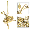 Zawieszki choinkowe 2 szt. baletnice ozdoba bożonarodzeniowa złota