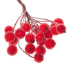 Sztuczna jarzębina ozdobna 100 szt., oszronione gałązki kulki czerwone