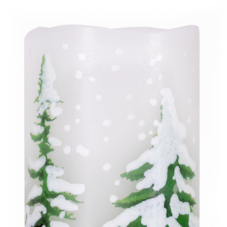 Świeca LED na baterie do stroików, dekoracyjna zestaw 3 szt. świąteczny wzór