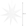 Gwiazda świąteczna papierowa 3d 60 cm zawieszka choinkowa biała