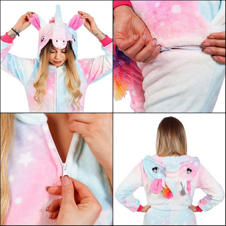 Piżama jednoczęściowa kigurumi damska kombinezon jednorożec rozmiar S