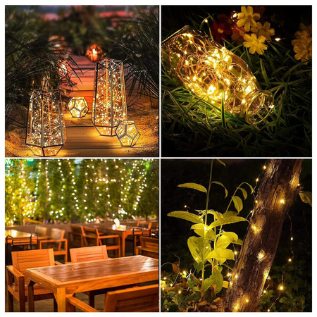 Lampki choinkowe druciki na szpuli 1000 LED biały ciepły wewnętrzno-zewnętrzne