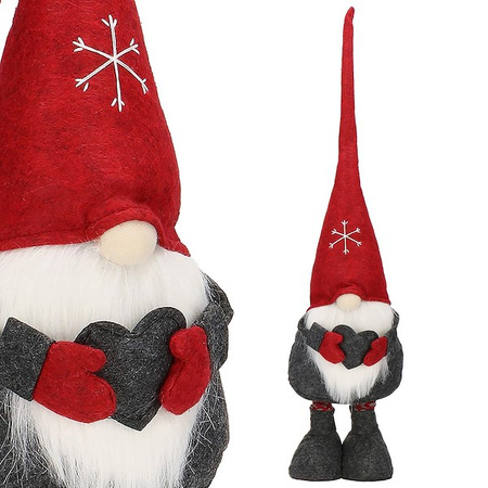 Skrzat 60-80 cm ozdoba świąteczna, krasnal świąteczny, gnom grafitowy na teleskopowych nóżkach