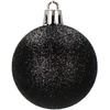 Bombki choinkowe 77 szt. czarny zestaw choinkowy
