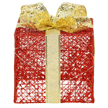 Dekoracja świąteczna LED prezenty oświetlenie zestaw 3 szt. biały ciepły