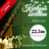 Kurtyna świetlna 1000 led girlanda, lampki wewnętrzno-zewnętrzne sople ciepły biały