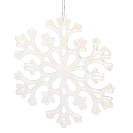 Zawieszka choinkowa kremowa ozdoba śnieżynka na choinkę 15 cm