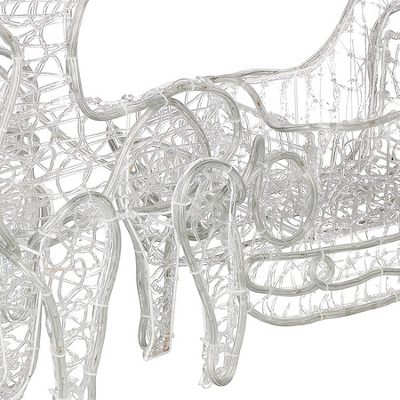Renifery Led 150 cm świąteczne z saniami świetlna dekoracja do ogrodu biały ciepły