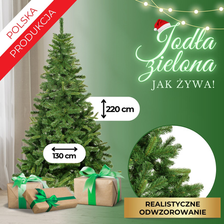 Choinka sztuczna 220 cm jodła zielona Vera jak żywa