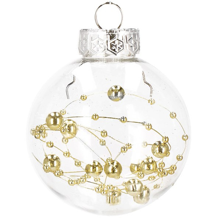 Bombki choinkowe 30 szt. przeźroczyste zestaw choinkowy