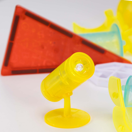 Klocki magnetyczne z kulkami LED i windą zestaw klocków konstrukcyjnych 134 szt. kolorowe