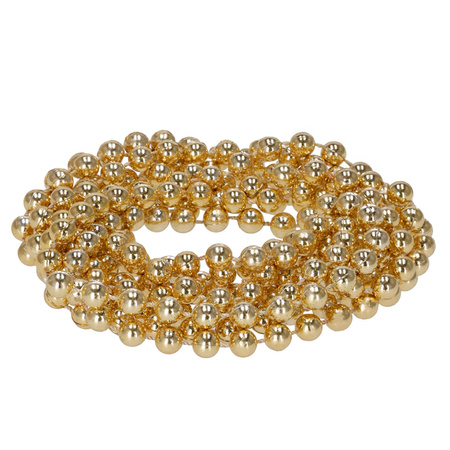 Bombki choinkowe złote 11 szt. zestaw gwiazda, łańcuch koraliki, bombki brokatowe