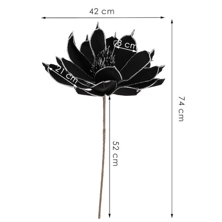 Sztuczny kwiat gałązka do bukietów czarny