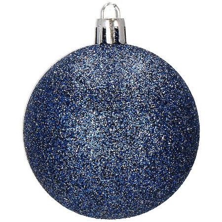 Bombki choinkowe 77 szt. granatowy zestaw choinkowy