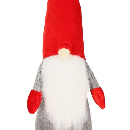 Skrzaty 3 szt. krasnal świąteczny, gnom welurowy czerwony
