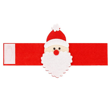 Obrączki na serwetki 4 szt. dekoracje świąteczne Mikołaj