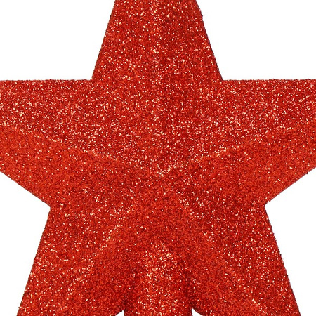 Czubek na choinkę 15 cm szpic, gwiazda czerwona