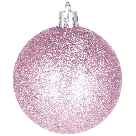 Bombki choinkowe 77 szt. ozdoby świąteczne różowy