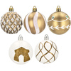 Bombki choinkowe 30 szt. złoty 6 cm zestaw choinkowy
