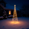 Choinka zewnętrzna LED do ogrodu 300 cm ozdoba świecąca świąteczna 480 LED ciepły biały