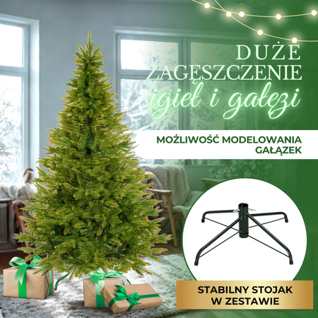 Świerk naturalny, drzewko świąteczne 220 cm choinka sztuczna, produkcja polska