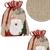 Worek na prezenty pod choinkę 27x22 cm torba świąteczna mikołaj