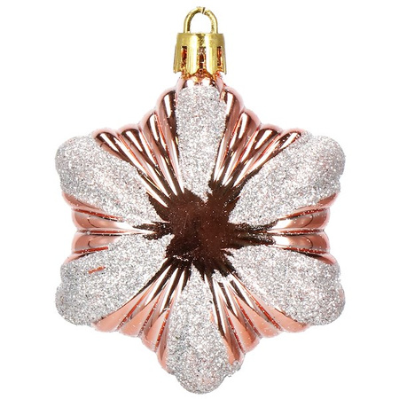 Bombki choinkowe 152 szt. ozdoby świąteczne rose gold