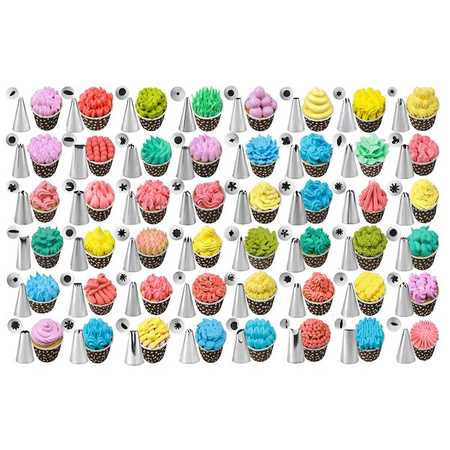 Zestaw cukierniczy do dekoracji ciast 38 el. akcesoria do tortów