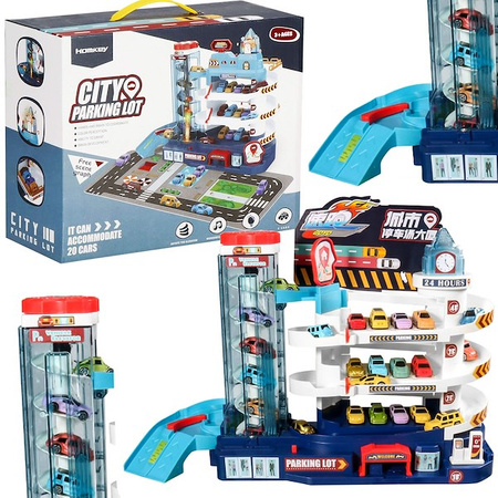 Parking samochodowy dla dzieci zabawka autka parking piętrowy z windą