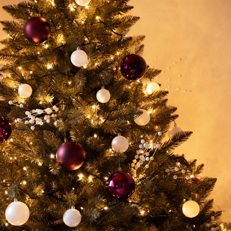 Bombki choinkowe 2 szt. ozdoby świąteczne zawieszki 15 cm czerwień