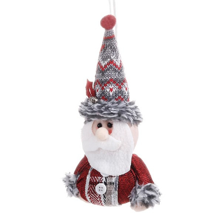 Mikołaj wiszący 19cm zawieszka ozdoba świąteczna, krasnal świąteczny, gnom